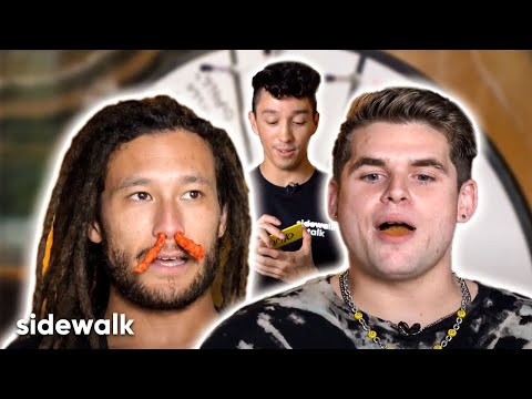 Henry Fong & JSTJR Stick Hot Cheetos in their Noses While Answering Rave Trivia | EDM10