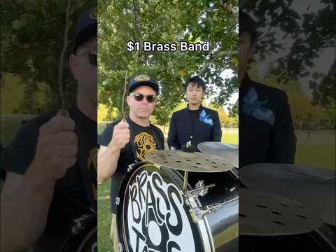 $1 VS $10,000 Brass Band #aylex #brass #brassband #trumpet #saxophone #trombone #sousaphone #drums