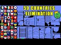 50 Countries Elimination Marble Race in Algodoo #40 \ Marble Race King