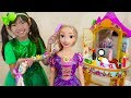 Emma Pretend Play W BIG Rapunzel Doll Kids Make Up Hair Salon Toys