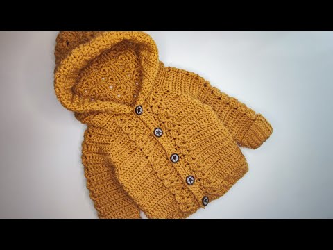 Crochet #54 How to crochet a "Braided" baby hoodie / Part 1