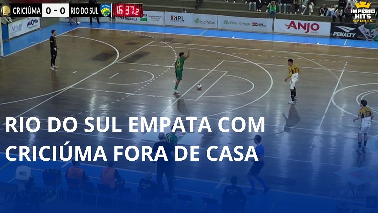 Copa SC de Futsal. Rio do Sul empata com Criciúma fora de casa