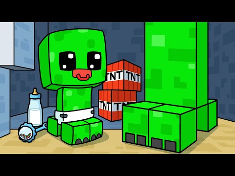 LIFE of a Minecraft CREEPER... (Cartoon Animation)