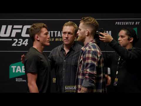 UFC 234 Media Day Staredowns - MMA Fighting
