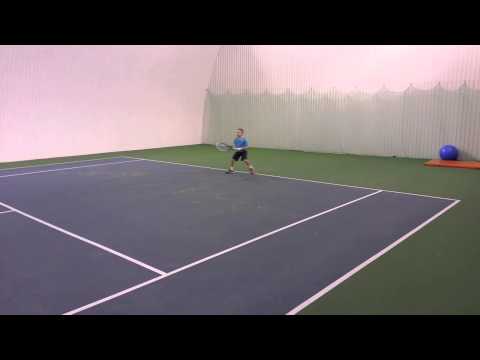 Simon Norrman 9 years old training tennis