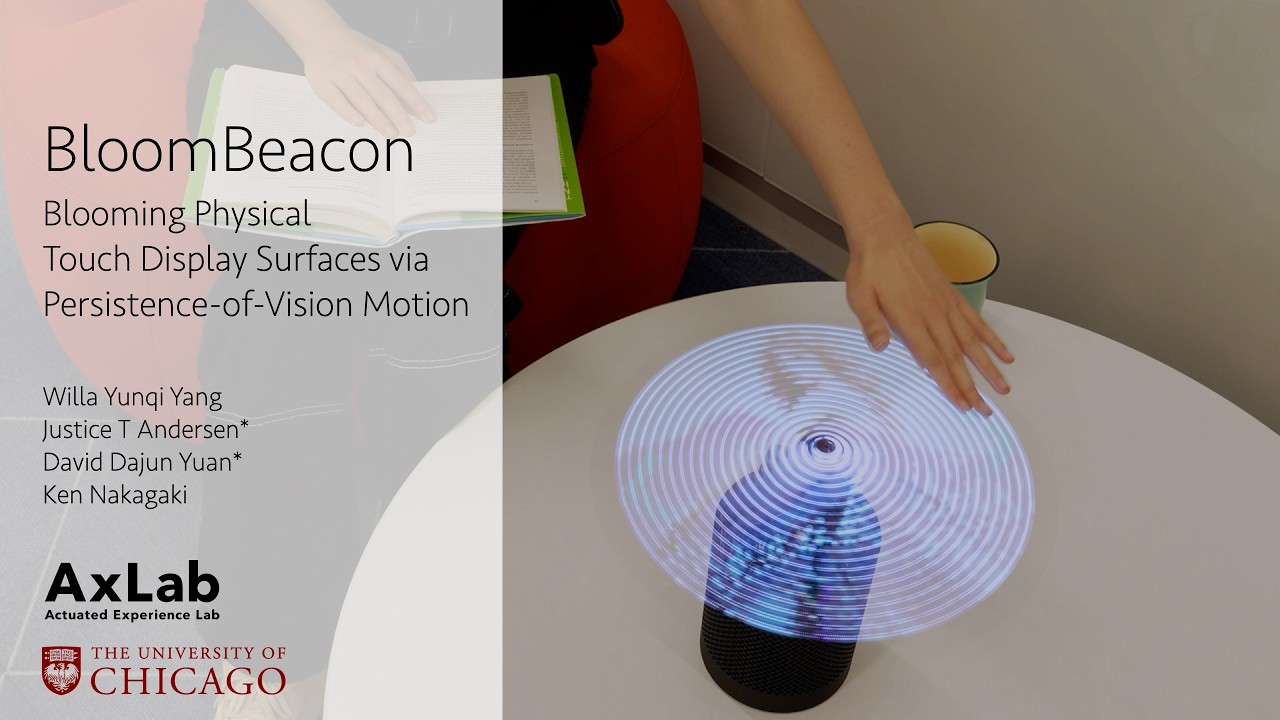 BloomBeacon: Blooming Physical Touch Display Surfaces via Persistence-of-Vision Motion - CHI2026 - YouTube