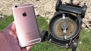 iPhone 6s Upside Down Lawn Mower Scratch Test! - GizmoSlip