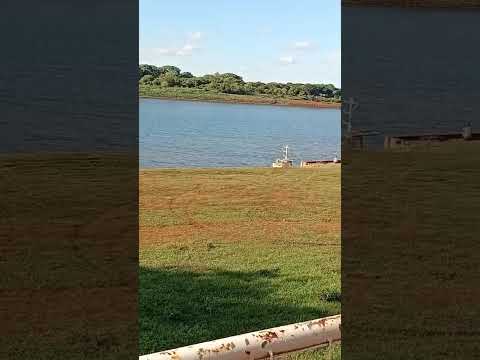Travessia de Balsa no Rio Uruguai da Cidade de Alvear a Cidade de Itaqui no Rio Grande do Sul Brasil