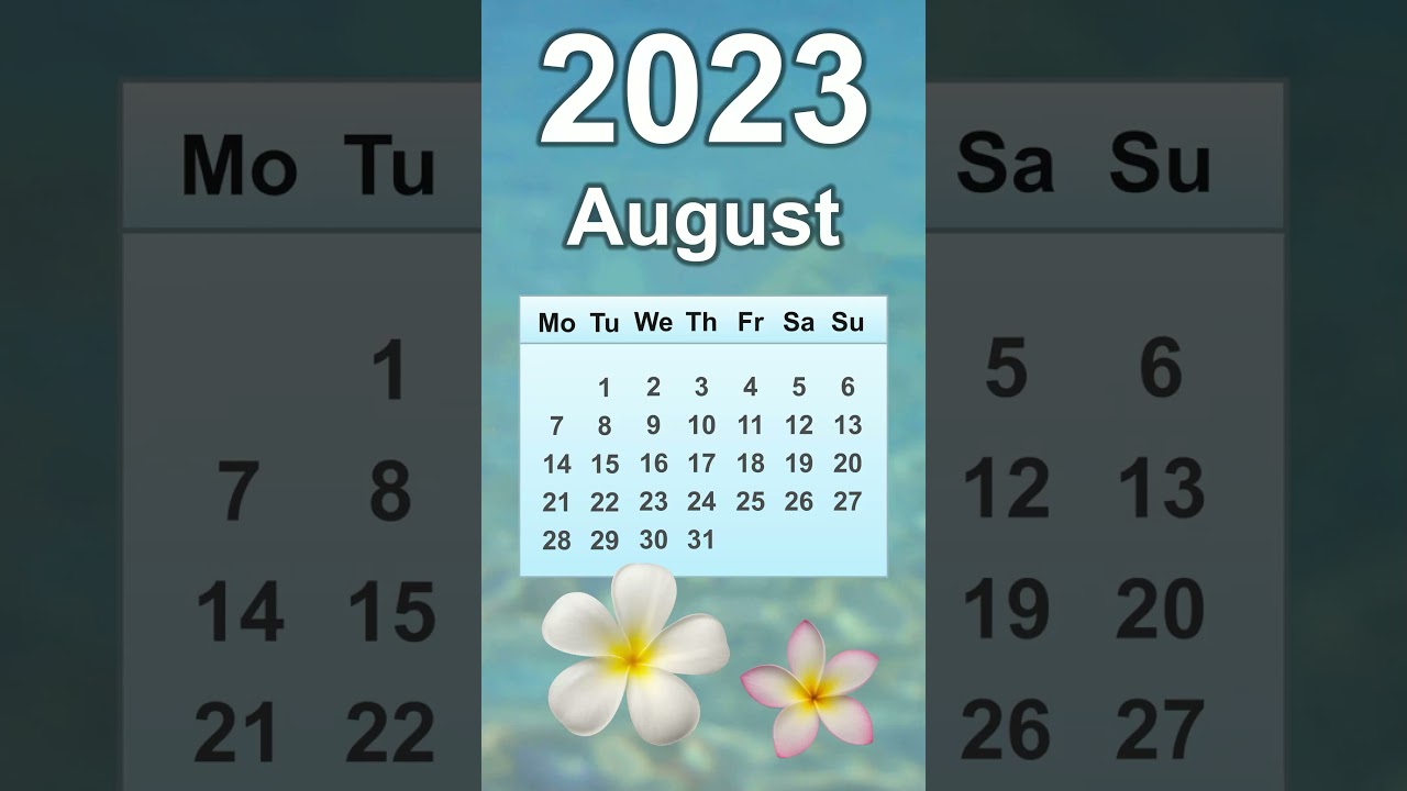 August 2023 Calendar
