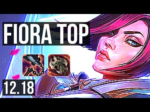 FIORA vs KENNEN (TOP) | 9/1/6, 1.2M mastery, 500+ games, Dominating | KR Master | 12.18