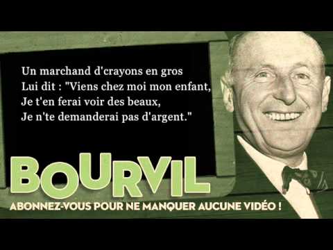 Bourvil - Les crayons - Paroles (Lyrics)