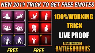 HOW TO UNLOCK FREE ALL EMOTES IN PUBG MOBILE NEW TRICK ! YOU MISS IT ? 2019 NEW TRICK