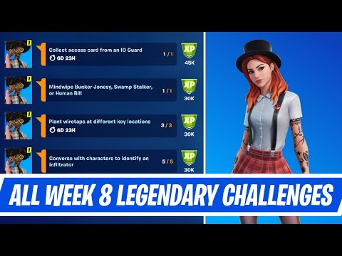 All Week 8 Legendary Quest Challenges Guide in Fortnite - Week 8 Quest in Chapter 2 Season 7