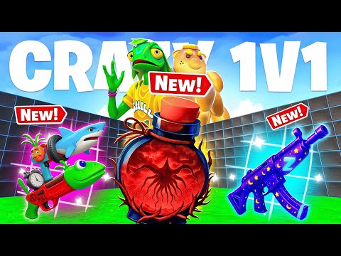 NEW WEAPONS CRAZY 1V1 FFA ALL GUNS & RIDES MAP FORTNITE CREATIVE (PART 40) Sleep SMG Crazy 1v1 ffa