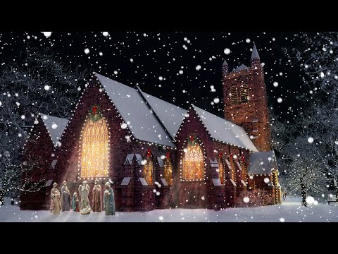 Christmas Eve Ambience | Relaxing Christmas Church and Falling Snow Sounds