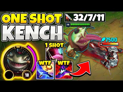 I DROPPED 32 KILLS WITH THE NEW ONE SHOT TAHM KENCH BUILD (DEVOUR THEIR ENTIRE HP BAR)