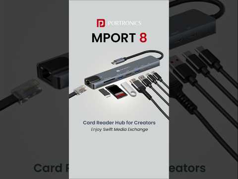 Portronics Mport 8 USB-C Hub: The Ultimate 8-in-1 Powerhouse for Your Devices!