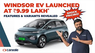 MG Windsor EV Launched | Shocking Price of Rs. 9.99 Lakh