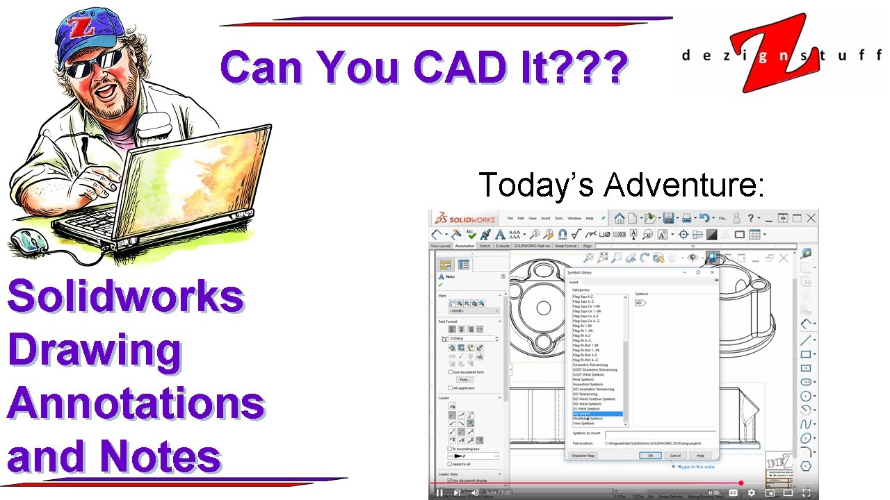Solidworks Drawings,  Annotations and Symbols