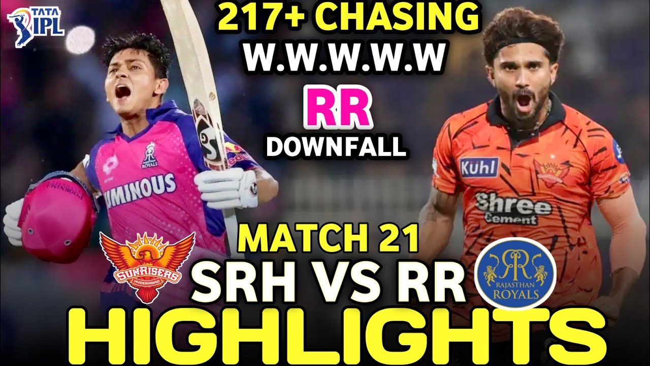 Sunrisers Hyderabad Vs Rajasthan Royals Match 21 IPL Highlights 2026 | SRH VS RR 2026 IPL
