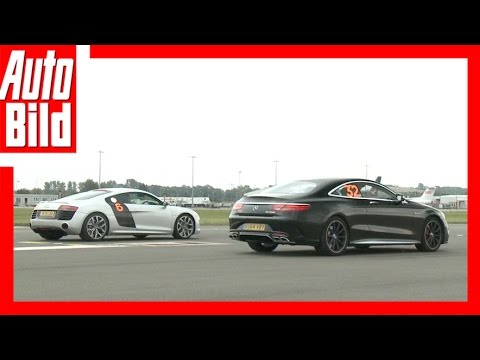 Drag Race: Mercedes S 63 AMG Coupé vs. Audi R8