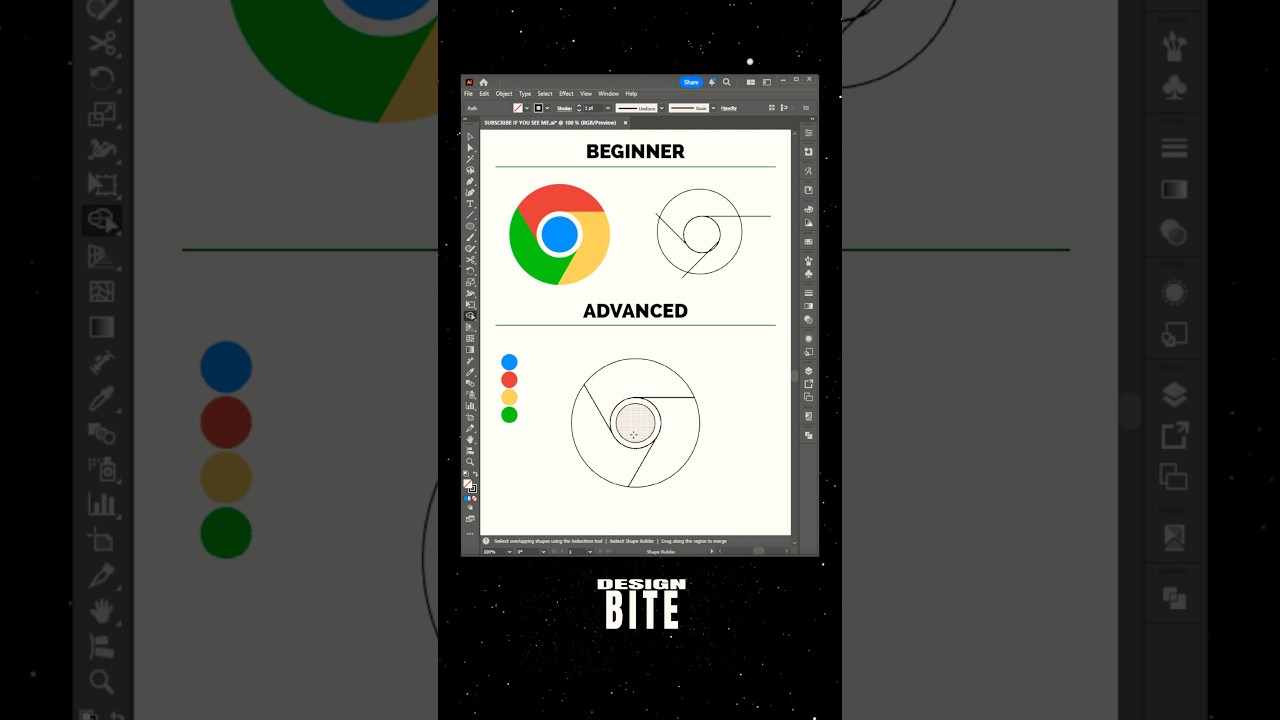 ADOBE ILLUSTRATOR - Beginner VS Pro design technique ⚡ #designtips  #graphicdesign  #tutorial