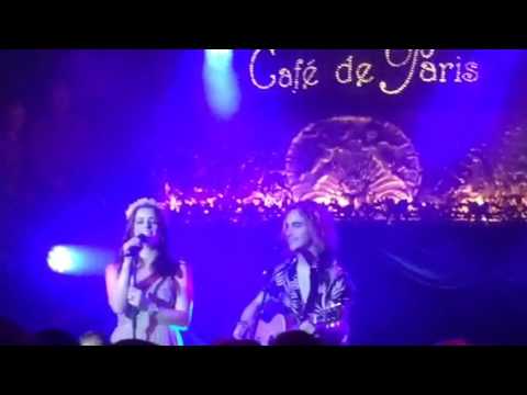 Manel Navarro and Lucie Jones duet at the London Eurovision Party