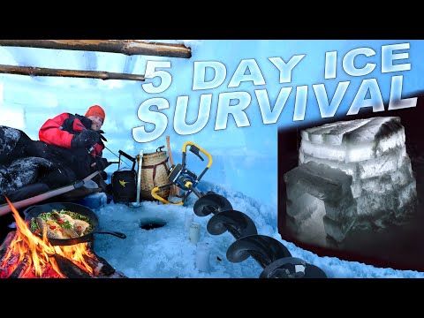 On The Ice The Movie - 5 Days Winter Survival Challenge Camping on the Ice in Vermont - Catch & Cook