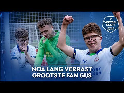 Noa Lang bezorgt grootste fan Gijs (17) een droomdag bij PSV ❤️🤍 | Voetbal Geeft