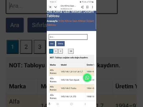 R134A – R1234YF Klima Gaz Miktarları