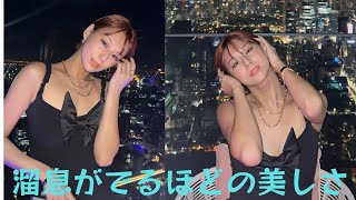 西内まりや、夜景にも負けない!!”美背中”際立つドレス姿公開