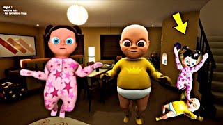 البيبي الملبوس vs البيبي الملبوسة l لعبة البيبي المسكون the baby in the yellow