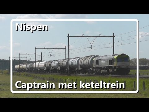 Captrain Class 66 met goederentrein langs Nispen!