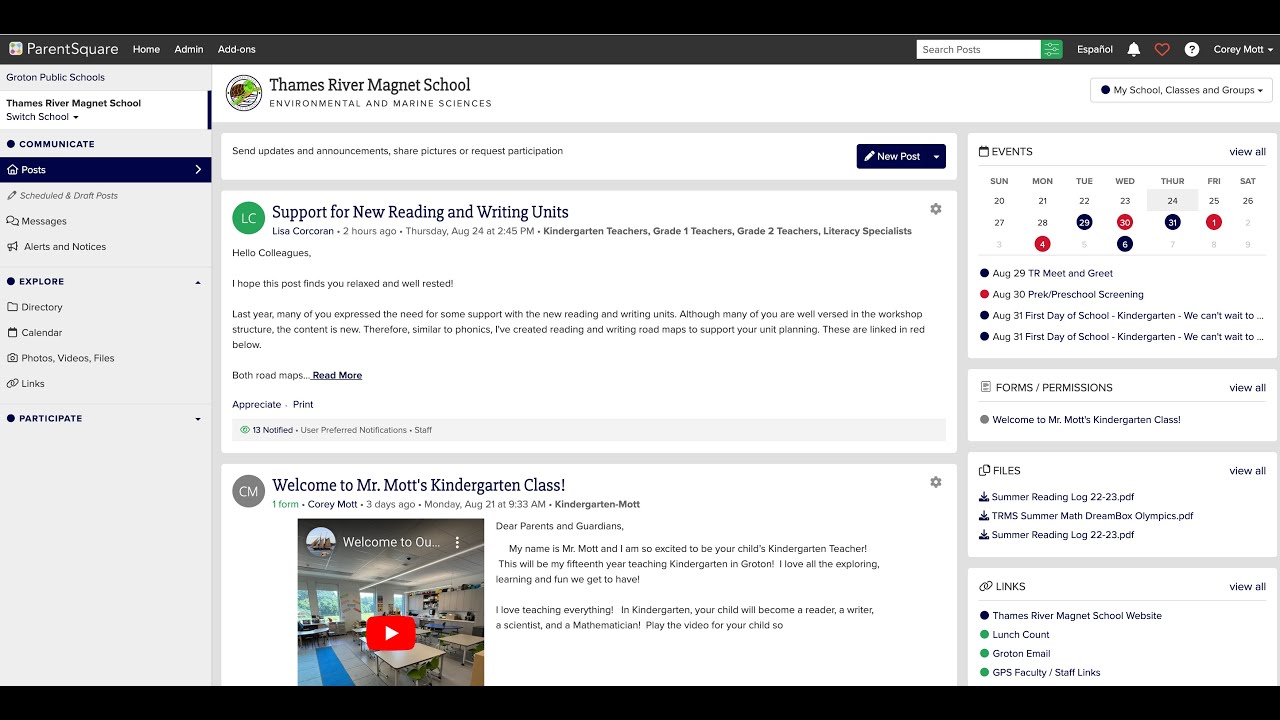 ParentSquare Tutorial - Web Browser Overview