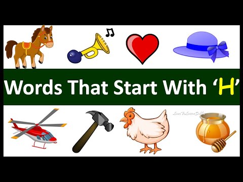 Words That Start With H |Words That Start With Letter H For Toddlers |Kids Learning Videos |H Words