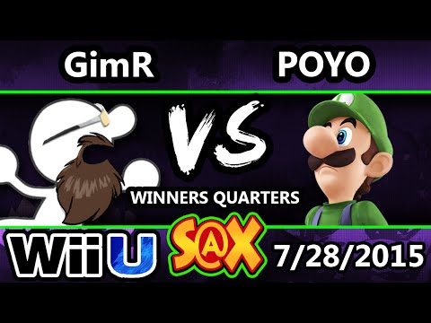 S@X 108 - Poyo (Luigi) Vs VGBC | GimR (G&W) SSB4 Winners Quarters - Smash wii U - Smash 4
