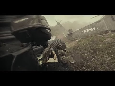 Intense Paintball Scenario Action - Invasion of Normandy