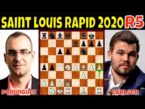 Pabilisan ng ATTACK! || GM Dominguez vs. GM Carlsen || Saint Louis Rapid 2020 || Round 5 || # 510