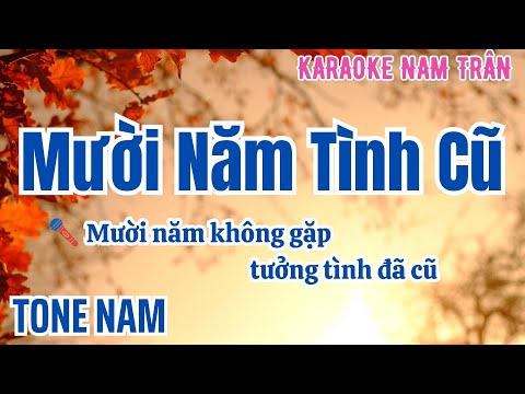 Karaoke Mười Năm Tình Cũ (Phối Chuẩn 2025) Tone Nam | Nam Trân