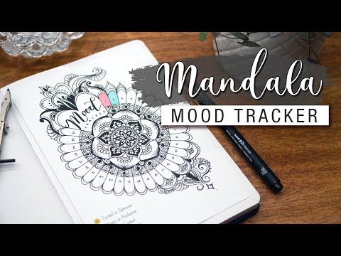 How to draw a MANDALA | Use as a mood tracker for your Bullet Journal