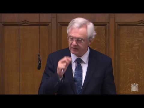 David Davis MP asks an urgent question in the House of Commons chamber
