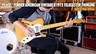 Video thumbnail for No Talking...Just Tones | Fender American Vintage II 1972 Telecaster Thinline | Aged Natural by Peach Guitars