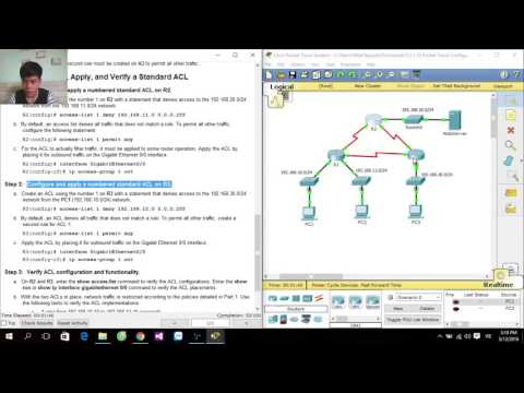 CCNA Lab - Configuring Standard ACLs 9.2.1.10