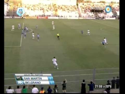 San Martín de San Juan vs. Belgrano de Córdoba (Goles) - Torneo Inicial 2012 - Fecha 17