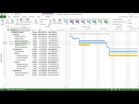 Add and Remove Bars from the Legend - MS Project