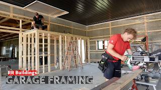 Framing the Bathroom and Mechanical Rooms in Garage: Modest House 28