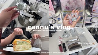 VLOG⟡.·社会人オタクの日常ブイログ🫖️🫧 HARBS ネイル haul ガチャガチャ (sub)