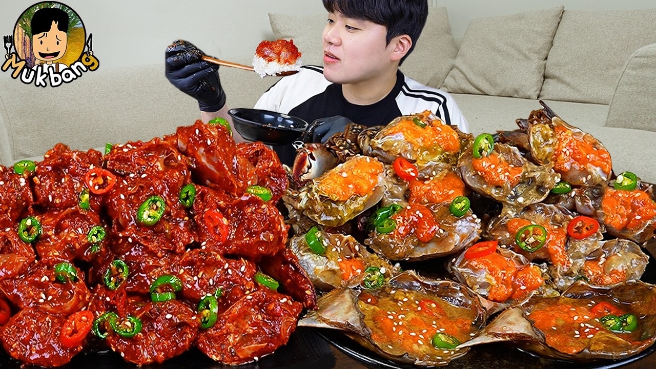 Korean Home Meal — Marinated Raw Crabs, Fried Egg Recipe