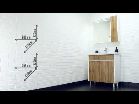 Миниатюра изображения товара Тумба под умывальник Домино Fest 80 Uno без ящика (дуб вотан)