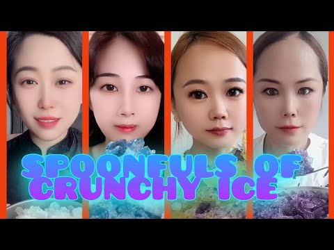 SPOONFULS OF CRUNCHY ICE EATING ASMR- REQUESTED VIDEO -FULL VIDEO